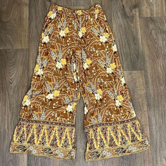 Spell & The Gypsy Collective Women's Size M Bianca Floral Wide Leg Pull On Pants - Picture 7 of 15